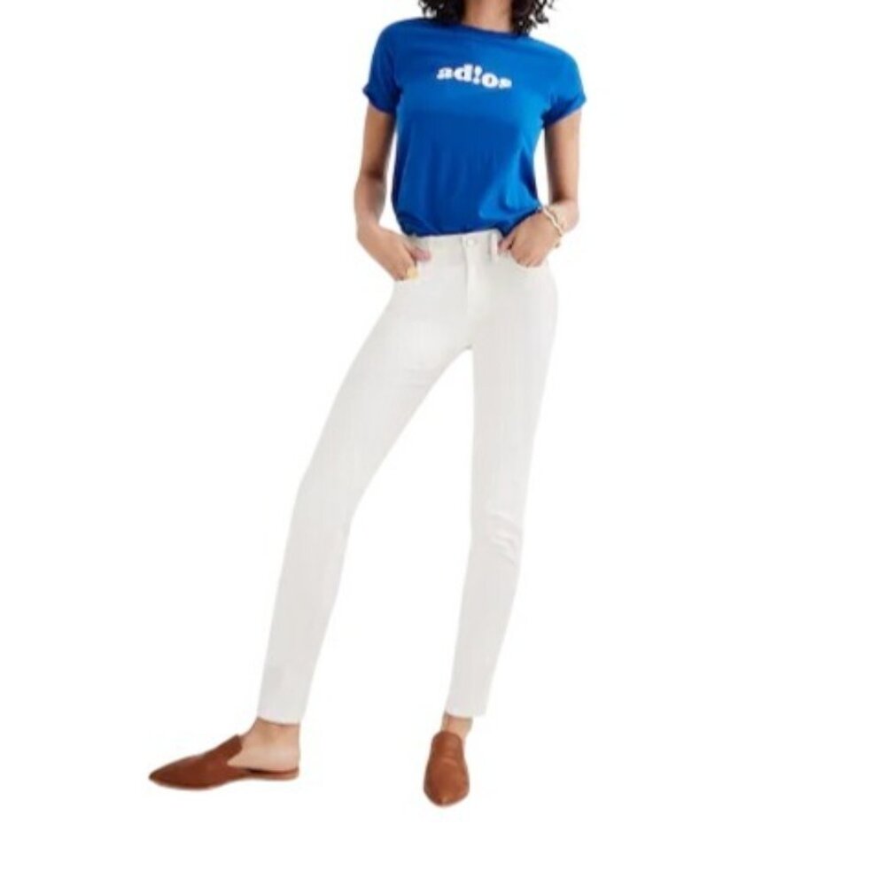 Everlane The High-Rise Skinny Jean~Size 23 Tall~Bone White Lean Denim NWT L15 48